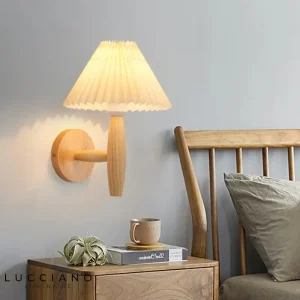 Applique murale beige en bois massif design contemporain